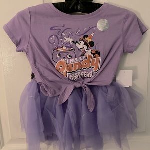 Minnie Mouse Purple Witch Girl’s Halloween Outfit with Light Up Tutu